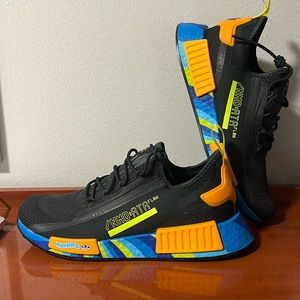 Adidas NMD R1 Spectoo Boost Men's Shoes Sz 11 Blue Orange Running Sneaker GX8092